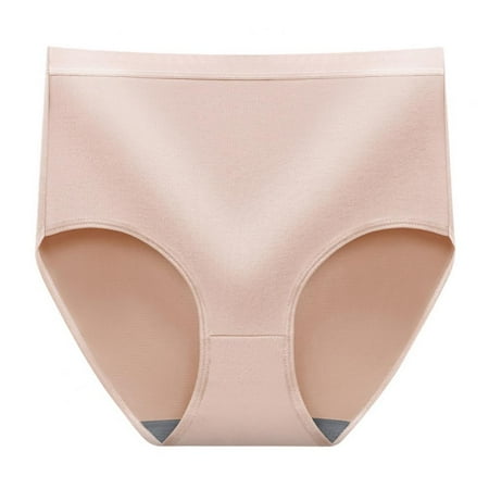

Naiyafly 1Pc Women High Waist Panties Body Shaper Panties Sporty Briefs Plus Size Female Underwear Breathable Underpants Ladies Lingerie Beige 2XL
