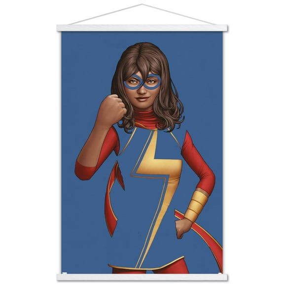 Marvel Comics - Ms. Marvel - Ms. Marvel #7 Wall Poster with Wooden Magnetic Frame, 22.375" x 34"
