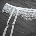 thumbnail image 5 of DISKEBUISS Womens Lingeries Garter Set Lace Lingerie With Underwire 2 Piece Push Up White L, 5 of 8