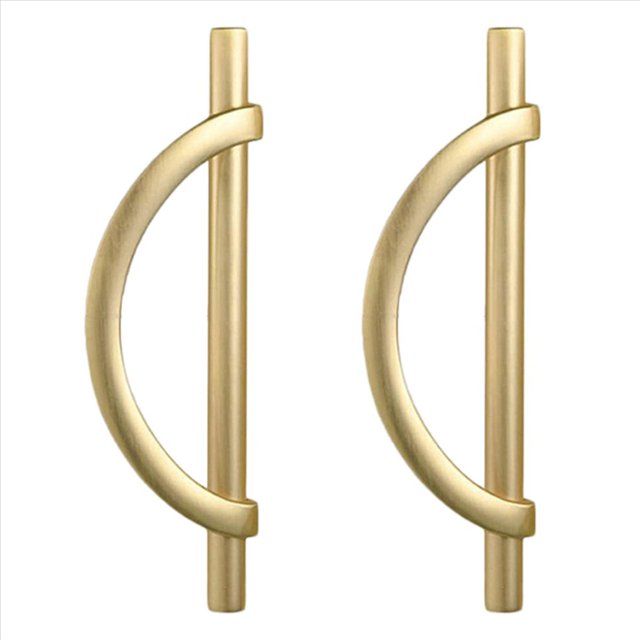 4 Tiradores Dorados para Gabinetes, Tiradores para Cajones con Forma de Media Luna, Tiradores para Cajones y Aparadores, Tiradores para Armarios de Cocina B