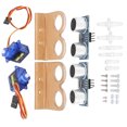 thumbnail image 3 of 2 Ensembles Kit Robot Voiture Module de Capteur Ultrasonique + Volant + Support de Montage, 3 of 8