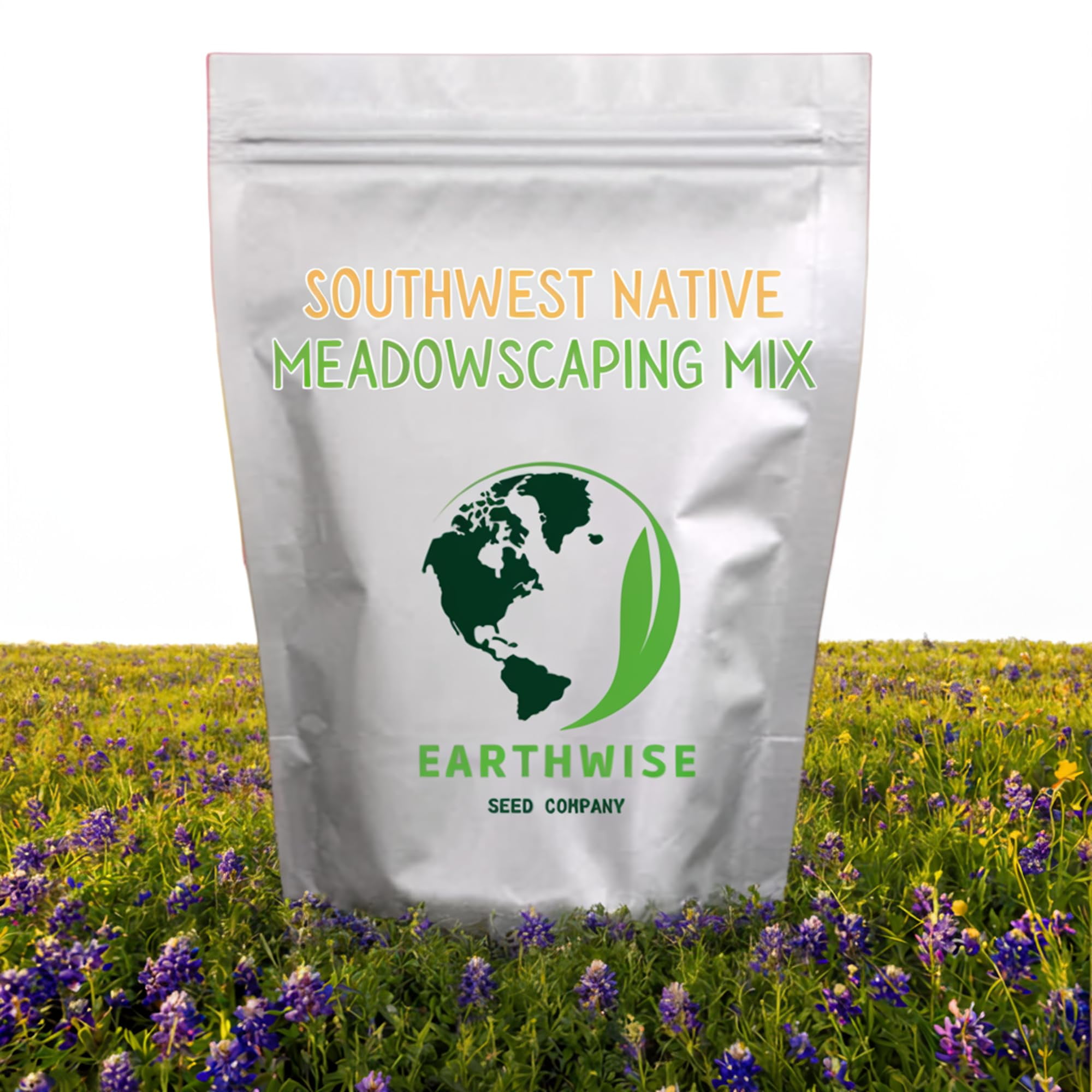 Earthwise Southwest Native Meadowscaping Mix, 1 lb, Alternative Lawn & Wildflower Seeds, Drought-Tolerant, Covers 1000 Sq. ft.