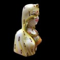 thumbnail image 4 of Bani Thani Bust Statue, Large 9 inches Murti, The Indian Mona Lisa Bust Marble Sculpture, Traditional Indian Women Figurine Bust, Multicolor Jewelry Clothes Figurine - Home Office Decor Gifts (Orange), 4 of 5