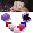 thumbnail image 4 of Engagement Exquisite Wedding Storage Box Couple Double Ring Box Display Box Velvet Jewelry Case PINK, 4 of 8