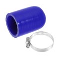 thumbnail image 1 of 1 Juego de tapa de refrigerante de silicona de 38mm ID con abrazadera para calentador de refrigerante, derivación, puerto de agua al vacío, azul, 1 of 6