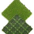 thumbnail image 4 of Ottomanson Evergreen Artificial Turf Interlocking Grass Tiles, 12" x 12" 6 Pack, Green, 4 of 9