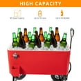 thumbnail image 2 of Zimtown 80 Quart Patio Cooler Cart - Keep Your Drinks Cool in Style, 2 of 7