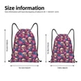 thumbnail image 3 of Bingfone Skull rose blue flower Drawstrings Backpacks Bags for Men Women Gym Drawstrings Bag-Medium, 3 of 8