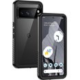 thumbnail image 1 of KOMI Pixel 8 Pro Case, IP68 Waterproof Dustproof Case with Built-in Screen Protector, Rugged Full Body Shockproof Protective Clear Cover for Google Pixel 8 Pro, Black, 1 of 5