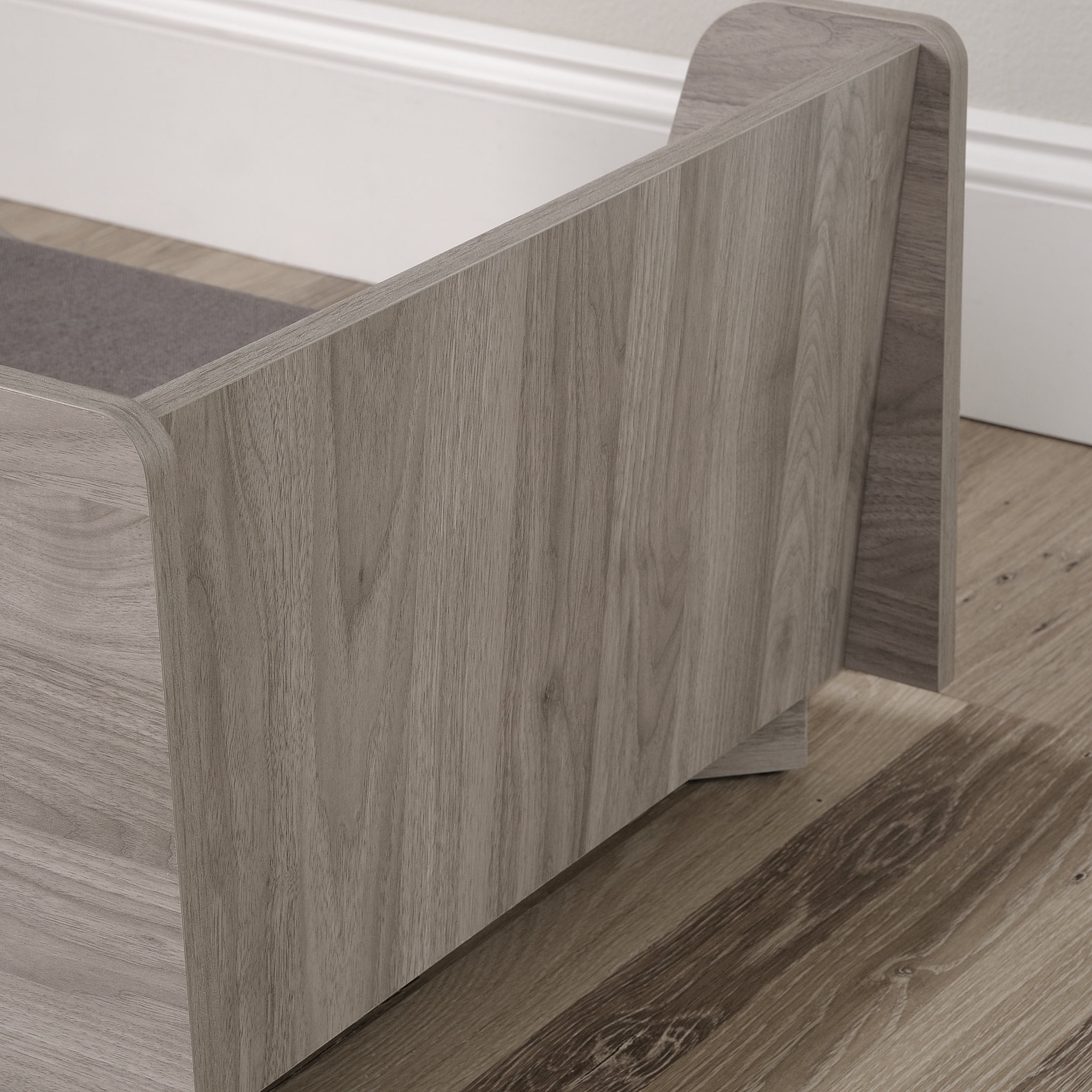 Sauder Pet Furniture Milo Modern Dog Bed, Light Walnut Finish