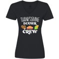 thumbnail image 3 of Inktastic Thanksgiving Dinner Crew with Turkey Legs, Pie and Corn Women's V-Neck T-Shirt, 3 of 5