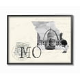 thumbnail image 2 of The Stupell Home Decor Missouri Black and White Photograph on Cream Paper Postcard Framed Texturized Art, 2 of 3