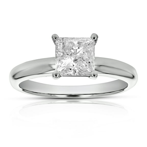 Vir Jewels 1.35 CTTW Princess Diamond Solitaire Engagement Ring 14K White Gold Prong