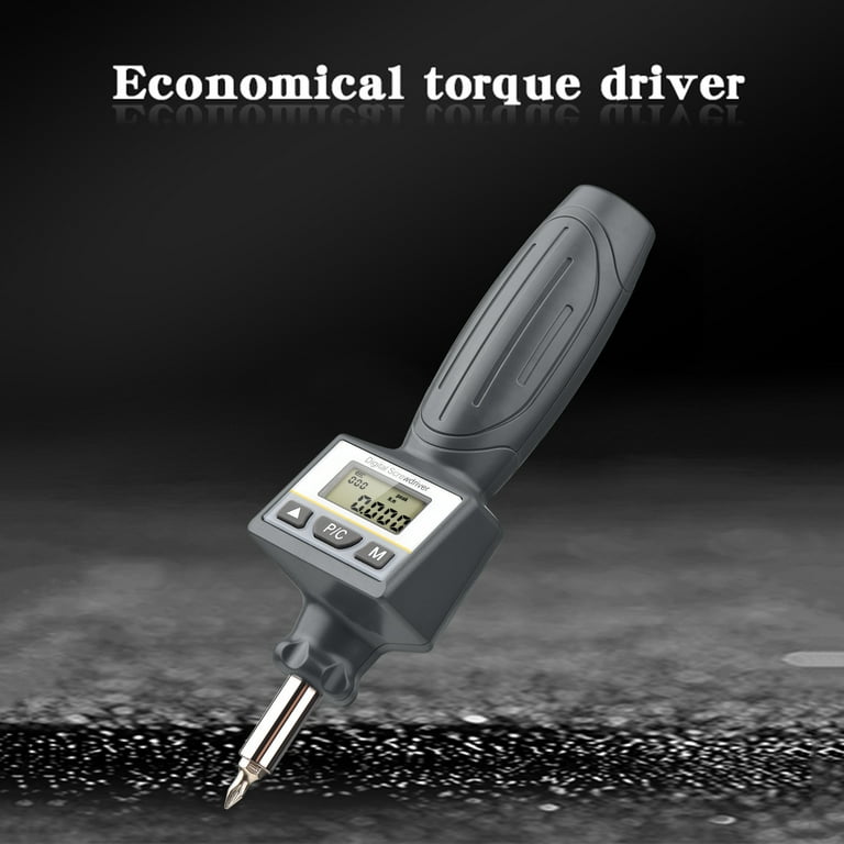 Carevas Digital Torque Screwdriver Kit 1.2 inch LCD Display Reversible Torque Data Storage in Peak Mode with 10pcs Bits Carrying Case for Electricians