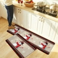 thumbnail image 5 of Kitchen Rug Mat Christmas Snowman Snowflake, Set of 2, Anti-Fatigue Non-Skid Washable Kitchen Runner Rugs, Farmhouse Red Buffalo Plaid Soft Comfort Rug for Kitchen, Floor Home, Front of Sink, Laundry, 5 of 6