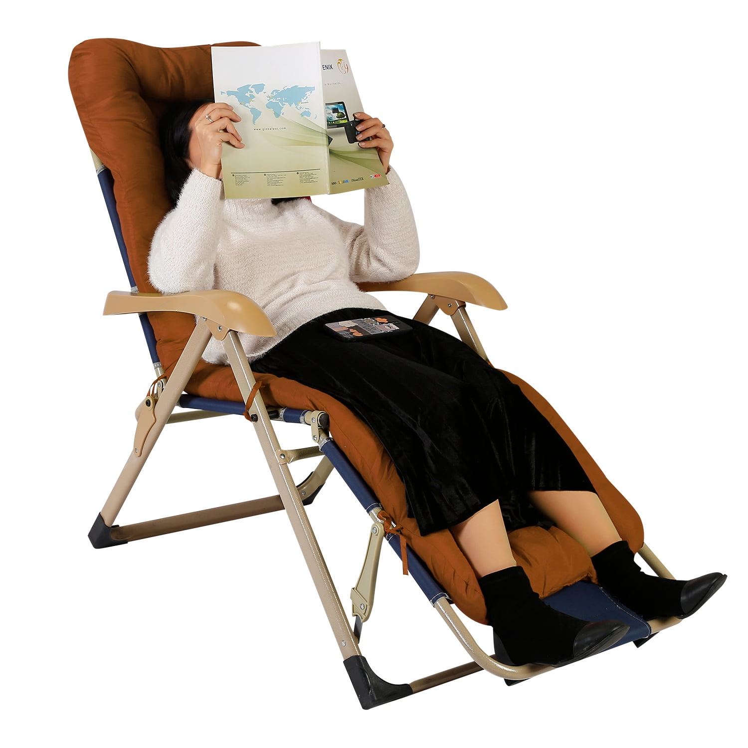 Moclever Rocking Chair Cushion 67x22in Recliner Cushion Sofa Mat for Indoor Outdoor, Coffee