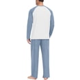thumbnail image 6 of Raglan Long Sleeve Halloween Pajama Top Matching Straight Leg Sleep Pants Drawstring Elastic Waist Loungewear For Men, 6 of 6