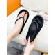thumbnail image 1 of New Arrival Women's Black Flip Flop With Non-Slip Sole, Perfect For Beach Outfit, Featuring Flat, Thick Or Soft Sole With Stylish, Casual And Simple T, 1 of 5