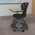 thumbnail image 2 of Bowery Hill 360 Degree Tablet Rotation Metal Mobile Desk Chair in Black, 2 of 8