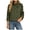 Army Green, variant on Staron Women's Cropped Trench Jacket High Neck Long Sleeve Double Breasted Trench Coat Short Cropped Jacket Slim Casual Lightweight Windproof Coat Army Green L