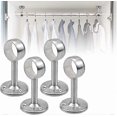 thumbnail image 1 of 4pcs Ceiling Mount Curtain Bracket,stainless Steel Closet Pole Wardrobe Pole Holder25mm GuanGuan, 1 of 4