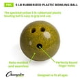 thumbnail image 3 of Champion Sports Plastic Bowling Ball: Rubberized Soft Ball for Training & Kids Games - Yellow (5lbs), 3 of 6