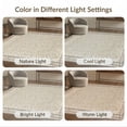 thumbnail image 7 of ODIKA Beige Interlocking Busy Mosaic Contemporary Covering Neutral Stain Resistant Low Profile for Dorm Room, Small Living Apartment, 7 of 7