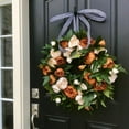 thumbnail image 3 of yuksok 40cm Spring Door Wreath Peony Spring Garland Welcome Sign Silk Flowers Large for, 3 of 9
