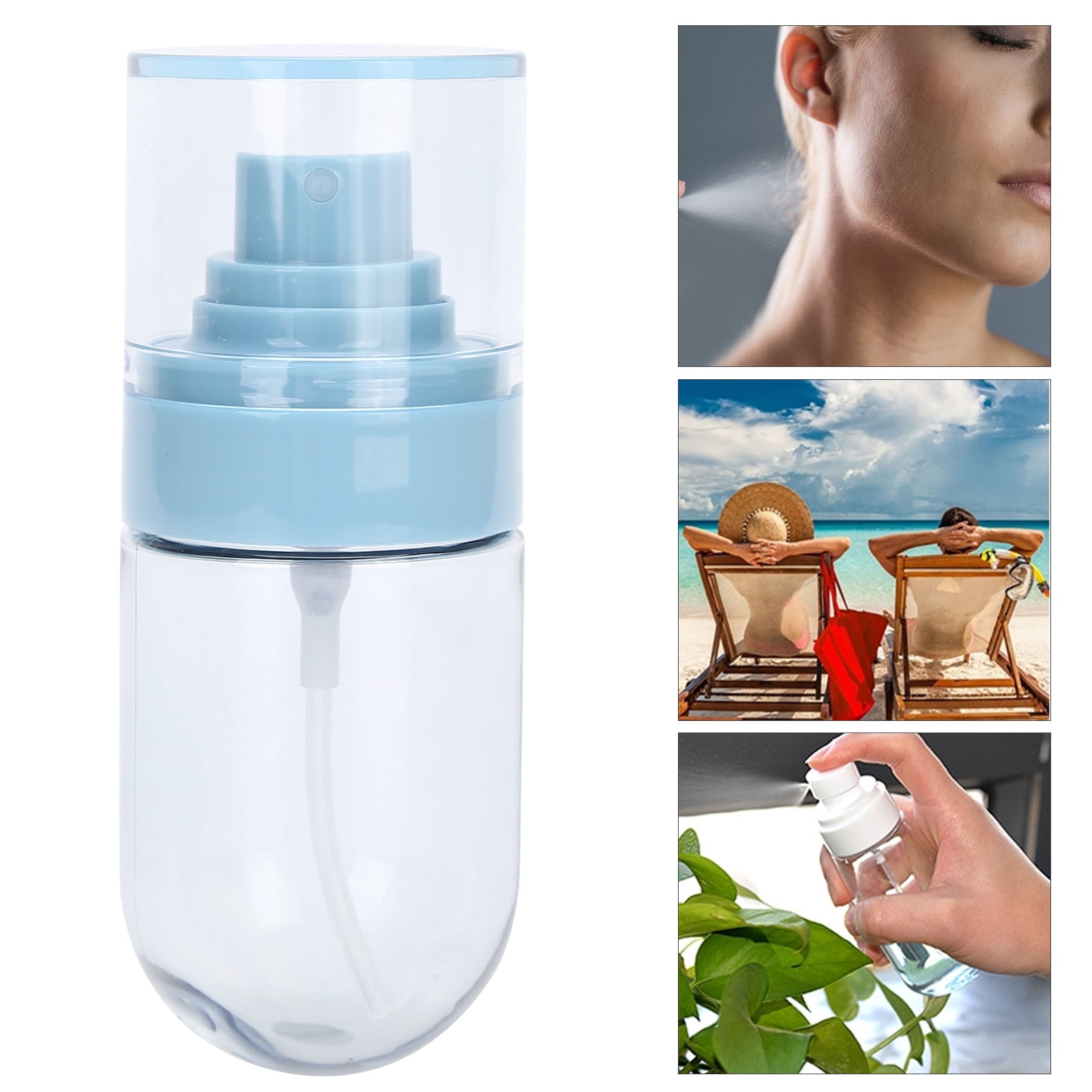 50ml Empty Travel Spray Bottle Portable Refillable Pump Cosmetic Makeup Container Clear