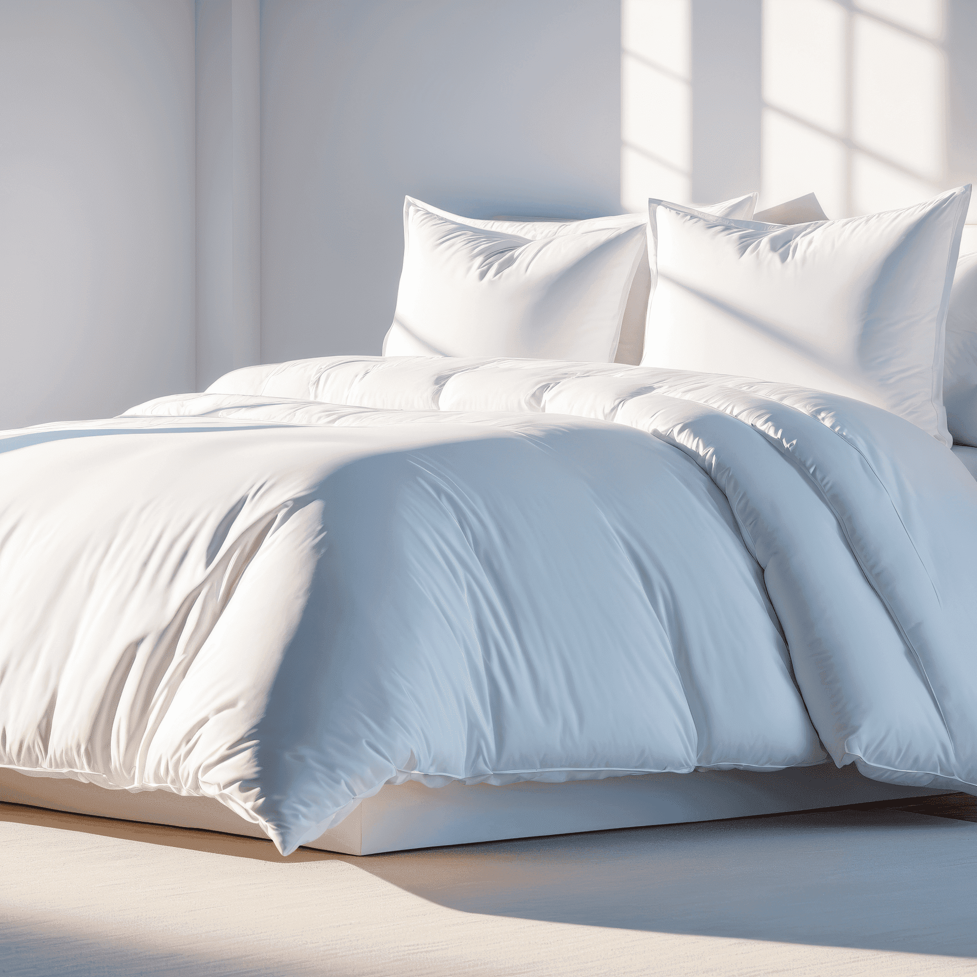 White Classic Luxury Collection 3-Piece Microfiber Zippered Duvet Cover Set, White, King, 104 x 90