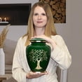 thumbnail image 3 of Urna funeraria Trupoint Memorials Tree of Life, color verde, tamaño grande, 3 of 7