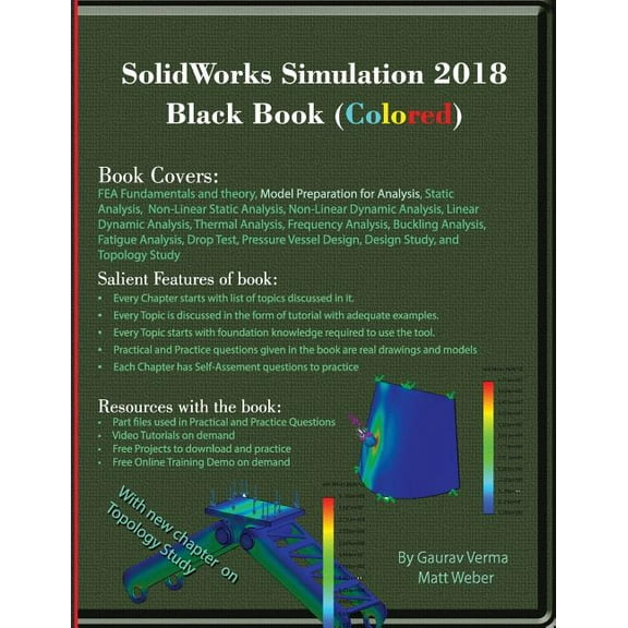 SolidWorks Simulation 2018 Black Book (Colored), (Paperback)