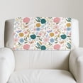 thumbnail image 2 of TSOVTHRID Floral Butterfly Print Sofa Headrest Protector PU Leather Headrest Cover for Recline Chair Non Slip Chair Head Rest Slipcover for Living Room,Office Chair,17x27in, 1 Piece, 2 of 7