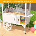 thumbnail image 5 of Candy Cart with Wheels for Party，Wood Dessert Cart with Storage Cabinet, 5 of 7
