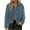 Light Blue, variant on Women's Faux Suede Jacket Bomber Style Cropped Lapel Collar Button Down Jackets Fall Winter Fashion Trendy Streetwear Casual Outwear,Dark Gray,S