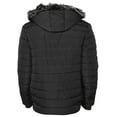 thumbnail image 4 of 9 Crowns Men's Skim Puffer Faux Fur Hooded Jacket (Small, Black), 4 of 4