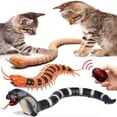 thumbnail image 2 of RC serpiente de Control remoto de juguete para gato gatito huevo controlador en forma de serpiente de cascabel interactivo serpiente gato juguete juego para chico qym unisex, 2 of 2