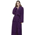 thumbnail image 3 of Elowel Pajamas Bathrobe for Men and Women Hooded Bath Robe Unisex XL Purple, 3 of 8