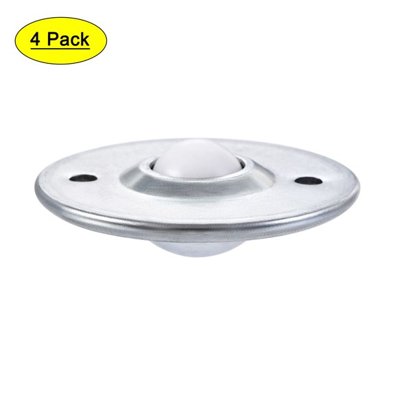 Uxcell 12mm 17Lbs Nylon Flange-mount Ball Transfer Bearing Unit, 4 Pack