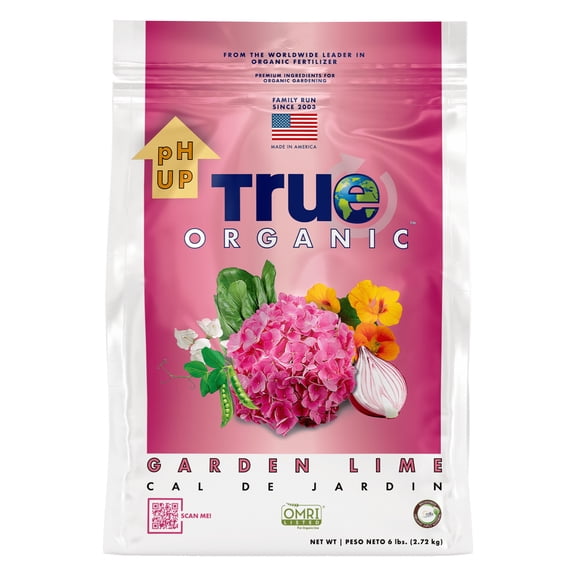 True Organic Garden Lime – Raises Soil pH to Reduce Acidity – Ideal for Hydrangeas and Other Plants – 6lb Bag