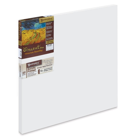 Masterpiece Vincent Pro Artfix Linen Canvas - 18" x 18", Acrylic Primed