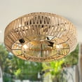 thumbnail image 6 of Sofucor 20-Inch Bohemian Caged Ceiling Fan with Light Recessed Enclosed Rattan Ceiling Fan with Light and Remote Control, 6 of 8