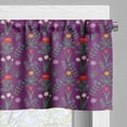 thumbnail image 3 of Ambesonne Periwinkle Window Valance, Various Spring Flowers, 54" X 12", Dark Mauve Multicolor, 3 of 5