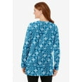 thumbnail image 2 of Woman Within Plus Size Perfect Printed Long-Sleeve Crewneck Tunic, 2 of 4