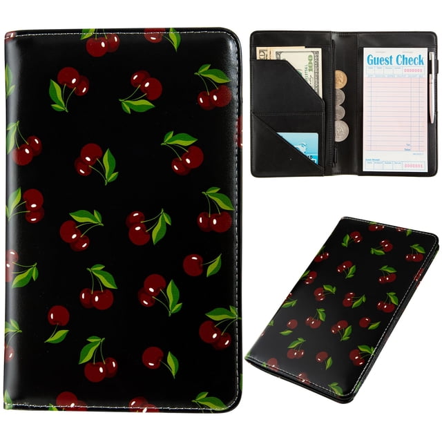 Cartera de piel Server Book AIRMORS Waitress con bolsillo con cremallera