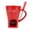 Red, variant on Yajisi Ceramic Chocolate Melting Cup, Fondue Mug with Fork for Ice Cream & Cheese, Red, 7.87 x 6.69 x 5.12 Inches