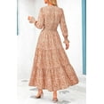 thumbnail image 3 of PRETTYGARDEN Women's Floral Maxi Dress Spring Long Sleeve V Neck Casual A Line Long Flowy Boho Party Dresses, 3 of 7