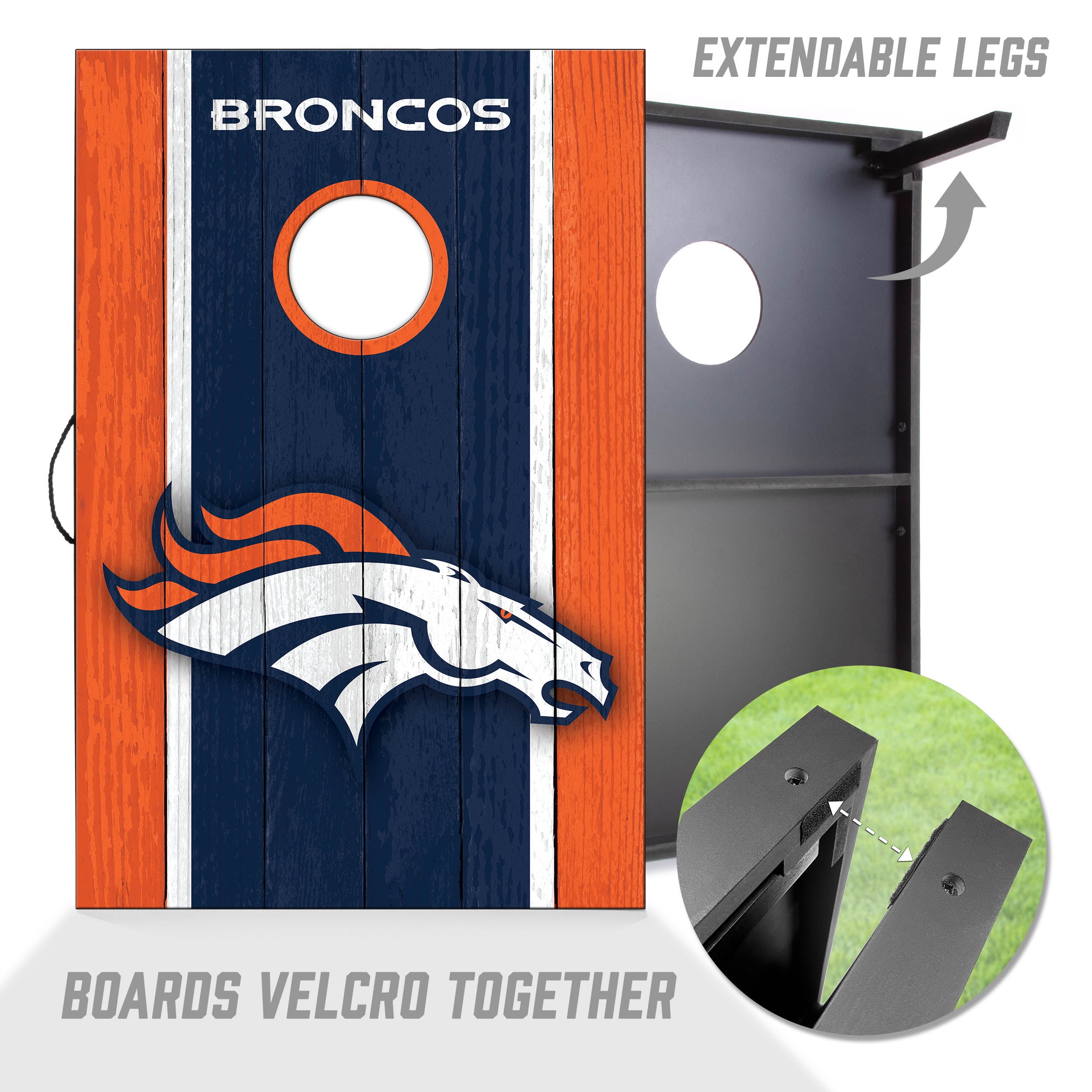 Denver Broncos 2x3 MDF Cornhole Game Set