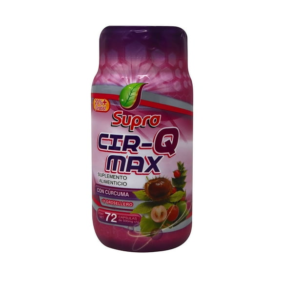 CIR-Q MAX c/CÚRCUMA Y GROSELLERO (Supra) c/72 CAPS. 500 MG.