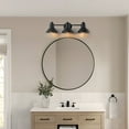 thumbnail image 5 of C Cattleya 23.5 in. 3-Light Powder-coated Black Vanity Light Fixture, 5 of 7